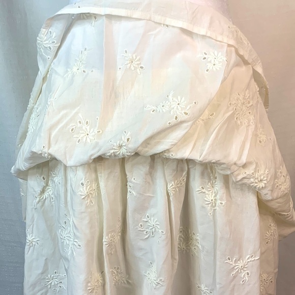 Express White High Waisted Tiered Eyelet Lace Mini Skirt-NWT - Picture 11 of 14